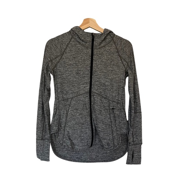 Athleta Baja Heather Grey Zip Hoodie Size XSP - Picture 4 of 10